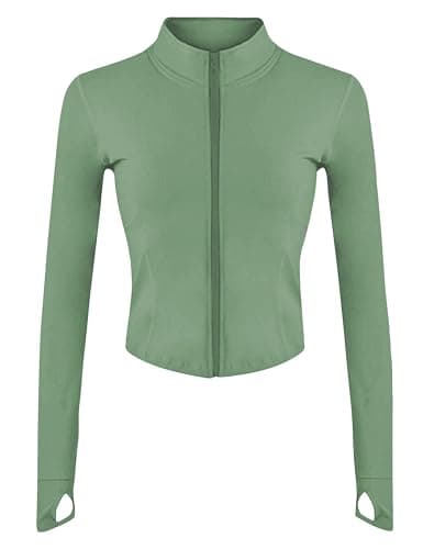 Lviefent Women's Lightweight Full Zip Running Jacket for Slim Fit Yoga Workout