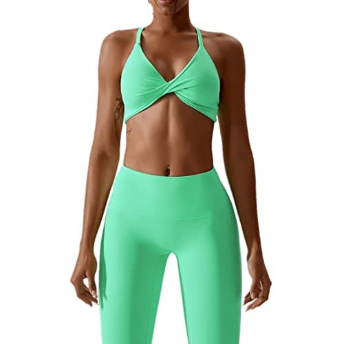 ABOCIW Women's High Waist Legging & Sports Bra Workout Set