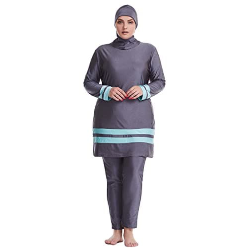 IMEKIS Modest Women's Plus Size Muslim Burkini Swimwear Set