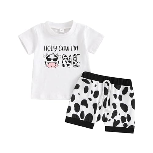 Saliuentm Baby Boy Birthday Outfit Short Sleeve Shirt & Short Pants