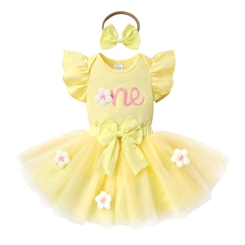 YOUNGER TREE 1st Birthday Outfits & Tutu Skirt for Baby Girls