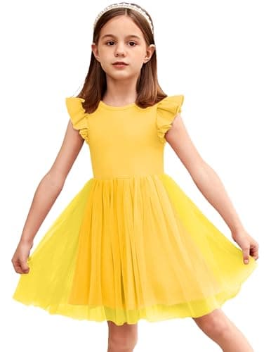Arshiner Fluffy Tutu Dress for Little Girls 2-6Y Casual Party Sundress