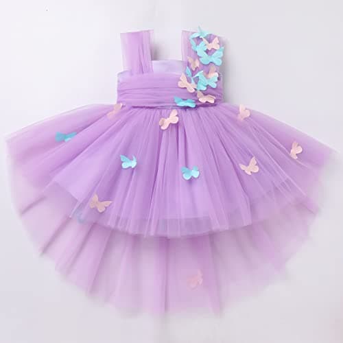 IBTOM CASTLE Butterfly Embroidery Baby Butterfly Tutu Gown