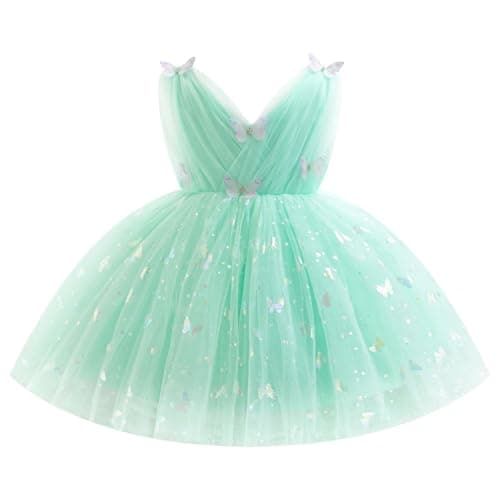 IMEKIS Toddler Girls Butterfly Birthday Tutu Dress for Photo Shoot