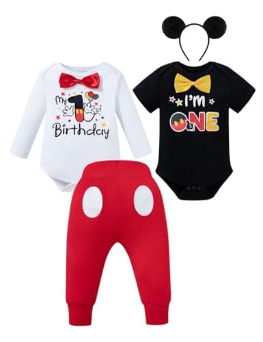 4PCs Newborn Baby 1st Birthday Outfit Boy Clothes Set