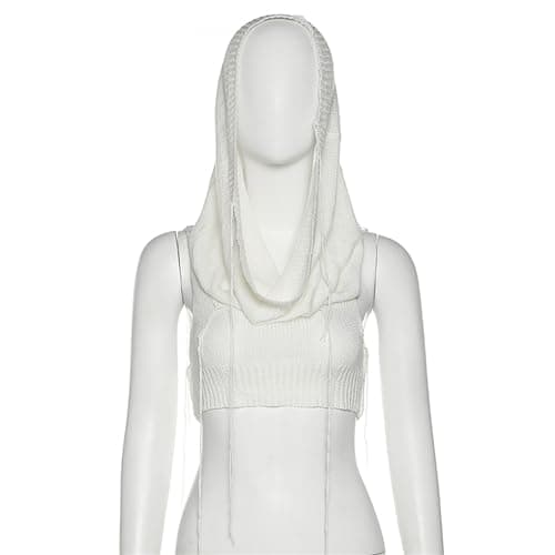 Women Sleeveless Crop Top Hoodies