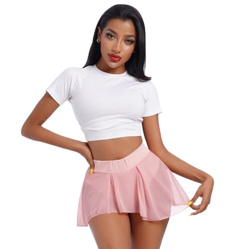 Sexy Flowy Sheer Tulle 2 in 1 Pole Dance Rave Bottoms Butterfly Booty Shorts