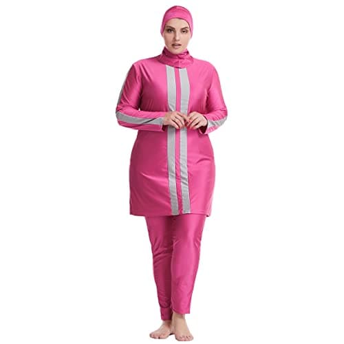IMEKIS Modest Women's Plus Size Muslim Burkini Swimwear Set