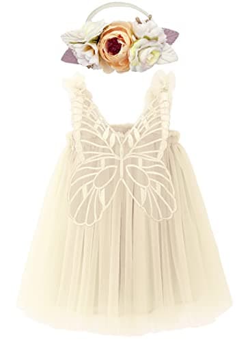 BGFKS Princess Tutu Dress with Flower Headband for Girls