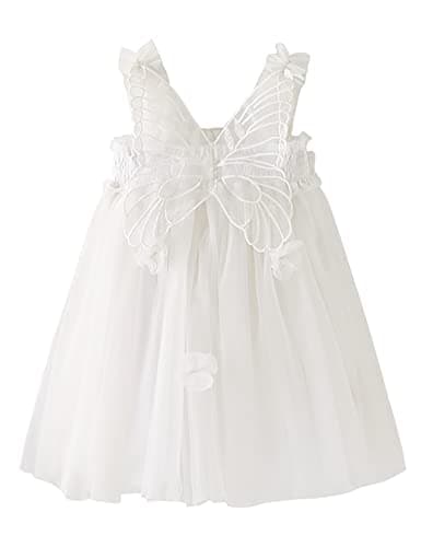 AGQT Baby Girls Butterfly Print Tulle Tutu Sundress 6M-6T