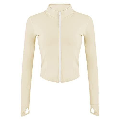 Lviefent Women's Lightweight Full Zip Running Jacket for Slim Fit Yoga Workout