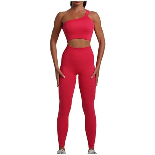 Fartey High-Waist Seamless Leggings Matching Backless Strappy Sports Bras Yoga Running Set