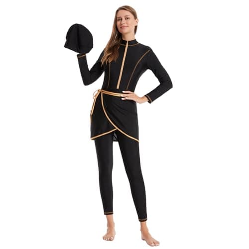 IMEKIS Women's Muslim Burkini Swimwear with Cap_cover-Up