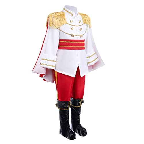Boy Prince Charming Costume for Halloween King Cosplay Medieval Royal Outfit