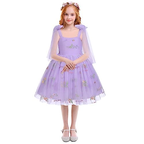 Flower Girls Butterfly Dress: Toddler Baby Embroidery Tulle Gown