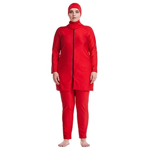 IMEKIS Modest Women's Plus Size Muslim Burkini Swimwear Set