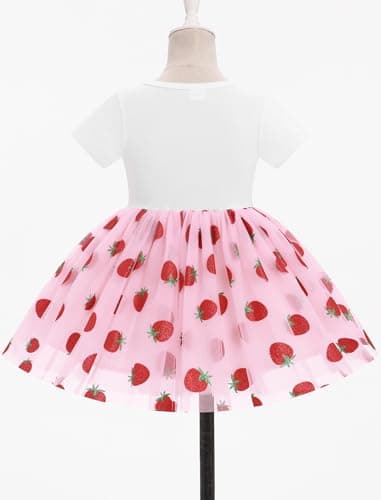 IMEKIS Baby Girls 1st & 2nd Birthday Outfit with Dress & Tutu Set
