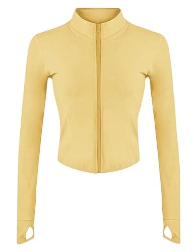 Lviefent Women's Lightweight Full Zip Running Jacket for Slim Fit Yoga Workout