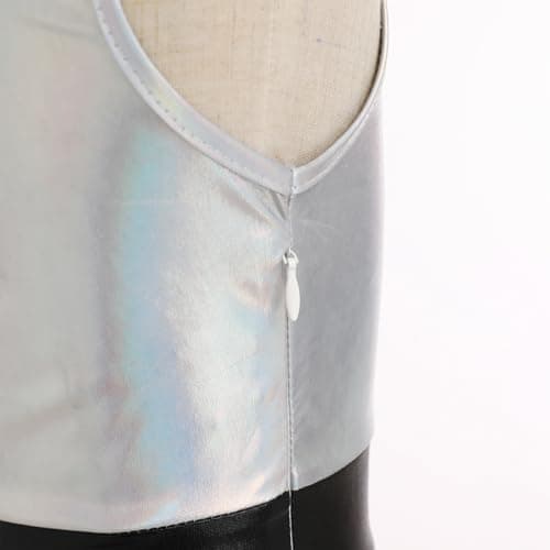 IMEKIS Girls Halloween Holographic Skater Dress 3-12T Cosplay Outfit