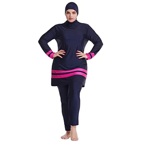 IMEKIS Modest Women's Plus Size Muslim Burkini Swimwear Set