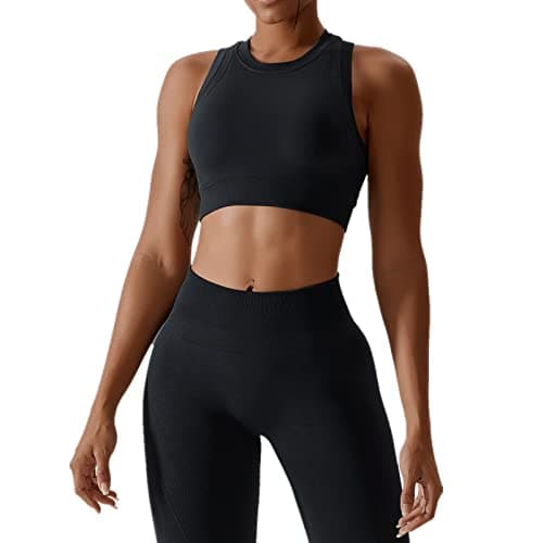 ABOCIW Women's Seamless Racerback Sports Bra & Leggings Set