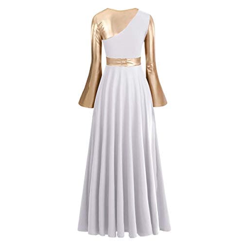 IMEKIS Women's Bi-Color Liturgical Praise Dance Dress