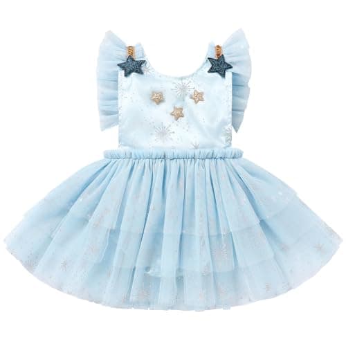 First Birthday Winter Snowflakes Princess Dress for Toddler Baby Girls