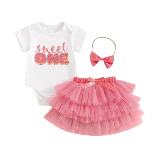 Biayxms Baby Girl First Birthday Outfit with Tutu Skirt and Headband