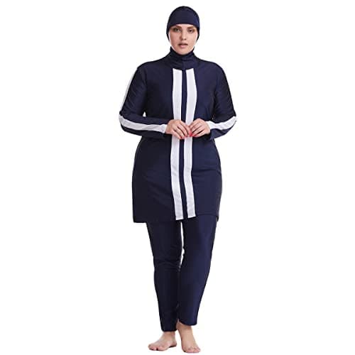 IMEKIS Modest Women's Plus Size Muslim Burkini Swimwear Set