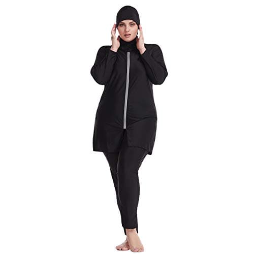 IMEKIS Modest Women's Plus Size Muslim Burkini Swimwear Set