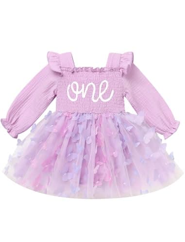 ODASDO Baby Girls First Birthday Outfit Square Neck Ruffle Long Sleeve Tulle Tutu Romper Dress with Bow Headband for Special Occasions
ODASDO Baby Girls First Birthday Outfit Square Neck Ruffle Long Sleeve Tulle Tutu Romper Dress with Bow Headband St