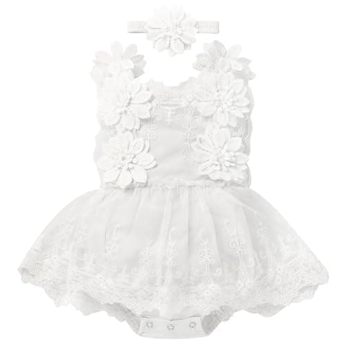 FYMNSI Baby Girl 1st Birthday Tutu Dress Floral TullePhoto Shoot Clothes