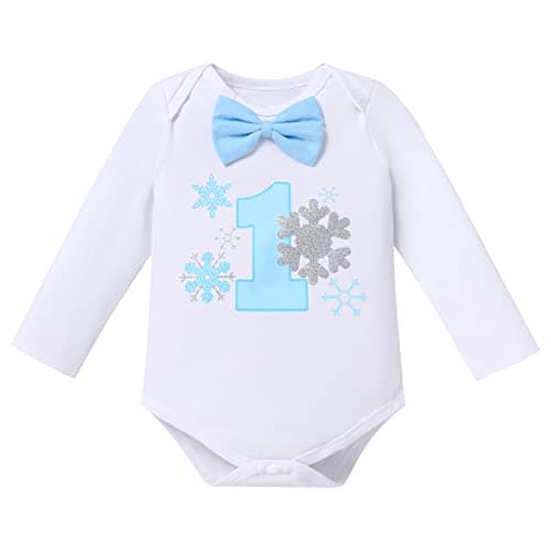 Snowflake 1st Birthday Outfit for Baby Boys