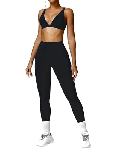 ABOCIW Women's High Waist Legging & Sports Bra Workout Set