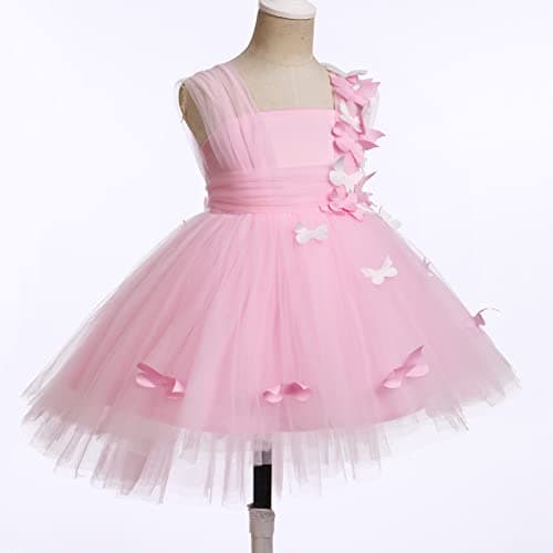 IDOPIP Toddler Flower Girl Sequins Bowknot Tutu Dress for Princess Events