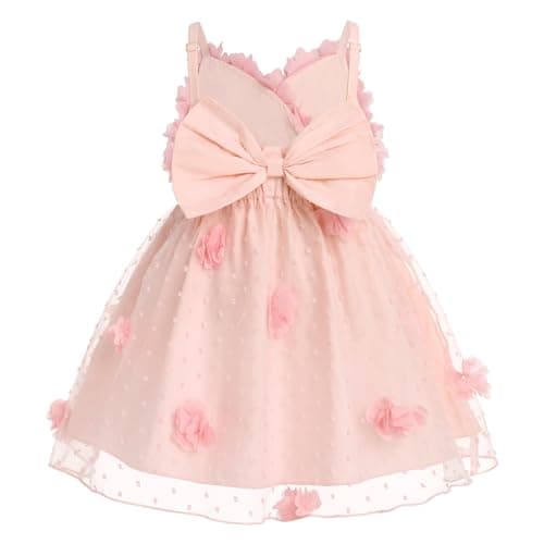 Newborn Baby Girl Flower Tulle Dress for Birthday or Special Occasions
