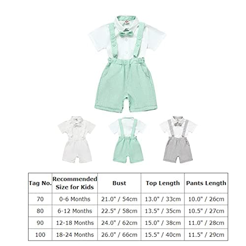 Baby Boy Christening Outfit with Bowtie and Suspenders