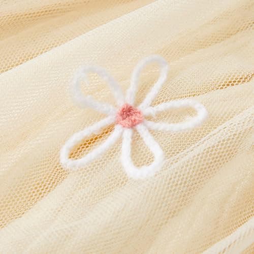 DLLYING Baby Girl Summer Smocked Fairy Berry One-Piece Tulle Dress + Headband