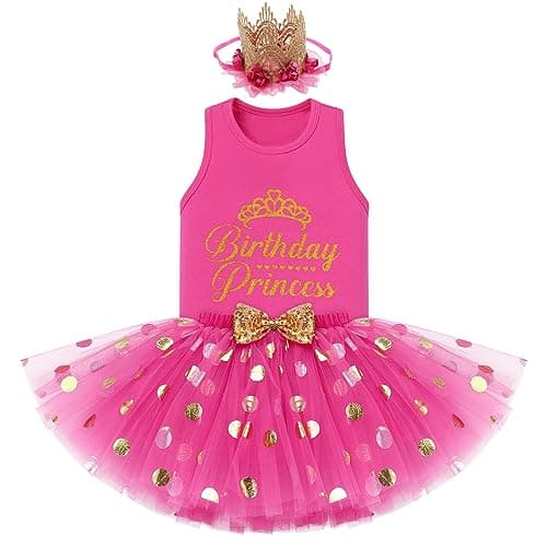 Princess Birthday Outfit for Girls 1-6T