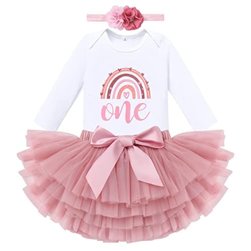 Boho Rainbow Birthday Outfit for Baby Girls