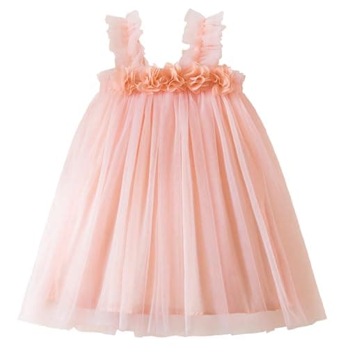Nileafes Toddler Girls' Summer Sleeveless Floral A-Line Sundress