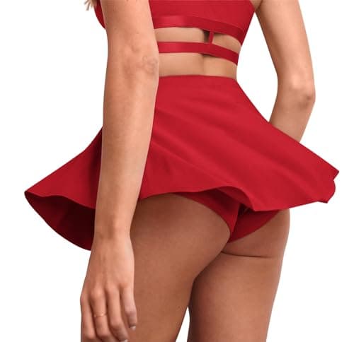 BZB Flirty Mini Skirt with Shorts for Workout & Yoga