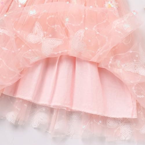 Toddler Girl Strawberry Butterfly Tutu Dress with Headband for Birthday Cake Smash Photos