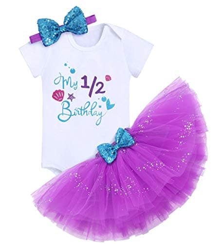 Baby Girls Mermaid 1st Birthday Outfit Set