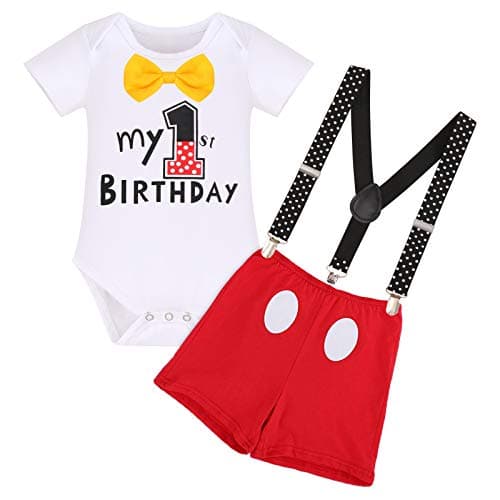 Gentleman Mouse 1st Birthday Cake Smash Outfit for Baby Boys