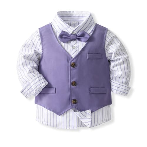 IMEKIS Toddler Baby Boy Christening Outfit Gentleman Tuxedo Suit