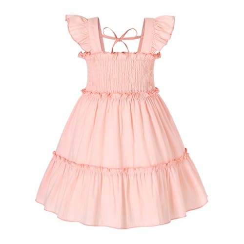 Younger Tree Girls Sleeveless Ruffle Dress Summer Beach Outfit