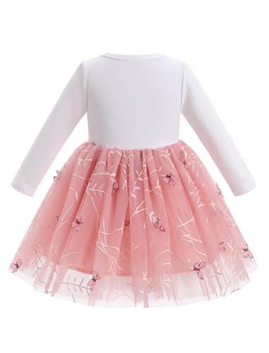 IDOPIP Baby Girls' 1st Birthday Flower Tutu Dress & Headband Set for Cake Smash