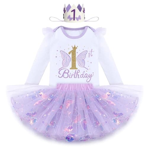 IDOPIP Butterfly 1st Birthday Tutu Outfit & Accessories Costco