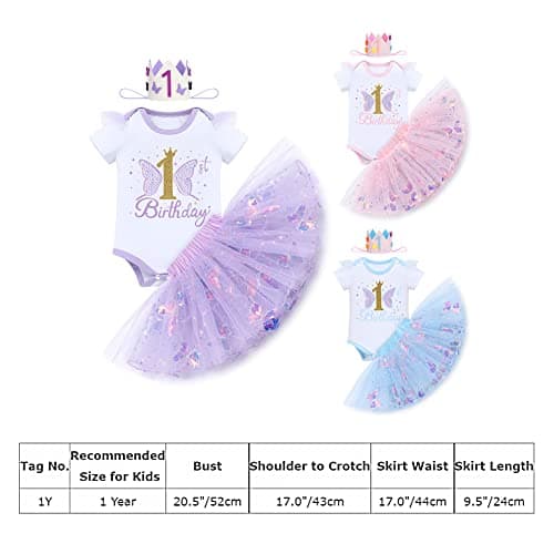 IDOPIP Butterfly 1st Birthday Tutu Outfit & Accessories Costco